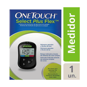 Imagem do produto Kit OneTouch Select Plus Flex Monitor De Glicose Com 1 Aparelho + 1 Lancetador + 10 Lancetas