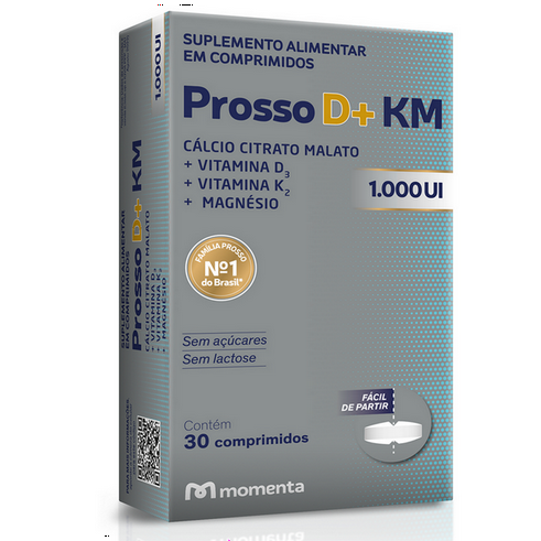 Imagem do produto Prosso D+ Km 1000Ui Eurofarma 30 Comprimidos