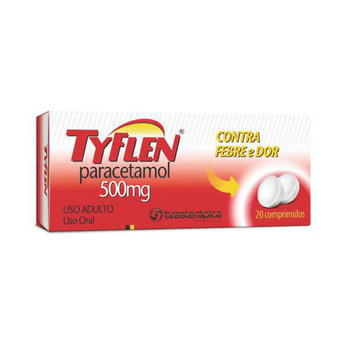 Imagem do produto Paracetamol 500Mg 20 Comprimidos Tyflen