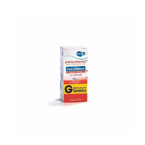 Imagem do produto Paracetamol 200Mg/Ml - 1 Frasco Com 15ML De Solução De Uso Oral EMS Genérico