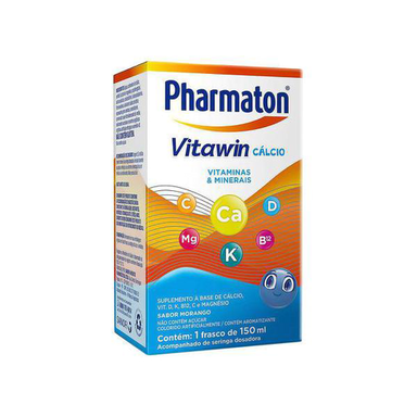 Imagem do produto Pharmaton Vitawin Cálcio Solução Oral Infantil Morango 150Ml