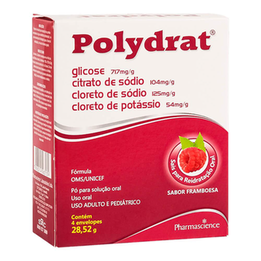 Imagem do produto Polydrat Em Pó Com 4 Envelopes De 27,9G Sabor Framboesa