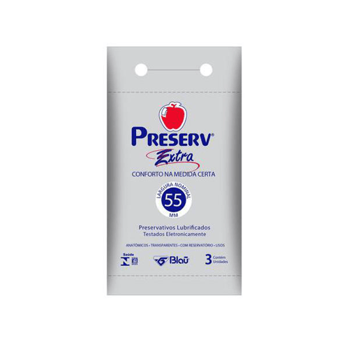 Imagem do produto Preserv Preservativo Extra De Bolso 3 Unidades