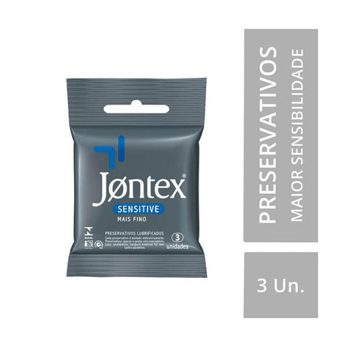 Imagem do produto Preservativo Jontex Sensitive 3 Unidades - Jontex Sensitive C 3