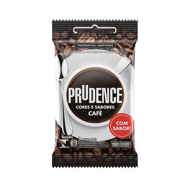 Imagem do produto Preservativo Prudence Cores E Sabores Cafe Com 3 Unidades