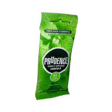 Imagem do produto Preservativo Prudence Cores E Sabores Com 6 Lubrificado Hortelã