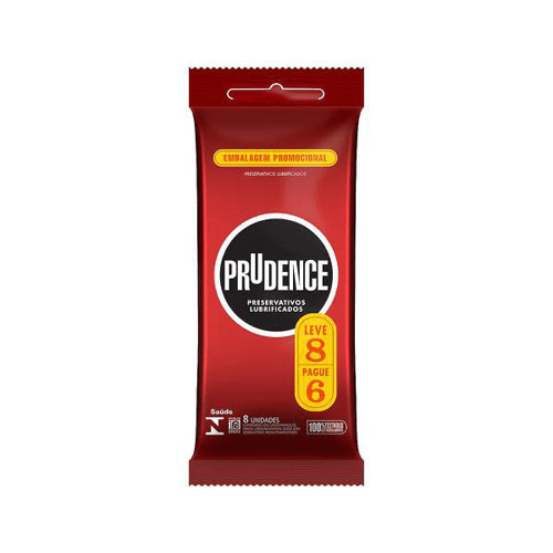 Preservativo - Prudence Lubrificado Com 8 Unidades