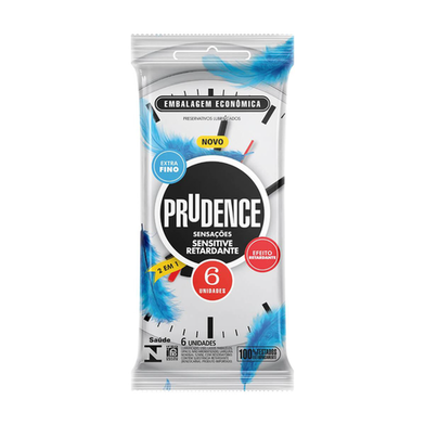 Imagem do produto Preservativo Prudence Sensitive Retardante 6 Unidades