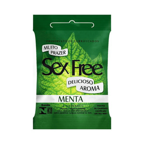 Imagem do produto Preservtivo Sex Free Menta Com 3 Unidades