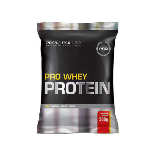Imagem do produto Pro Whey Protein Probiotica New Formula Morango E Banana 500G