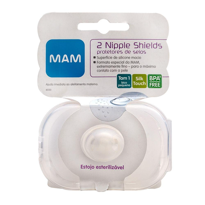 Imagem do produto Protetor De Silicone Mam Nipple Shields Amamentação Mamilo Bico Seio Peito Amamentação 2Pcs Com Estojo Tamanho:1 Regul