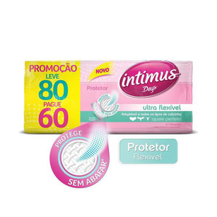 Imagem do produto Protetor Diário Intimus Days Flexível Sem Perfume Leve 80 Pague 60