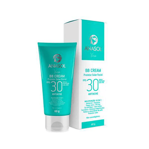 Imagem do produto Protetor Solar Facial Anasol Viso Bb Cream Antiacne Fps30 Com 60G