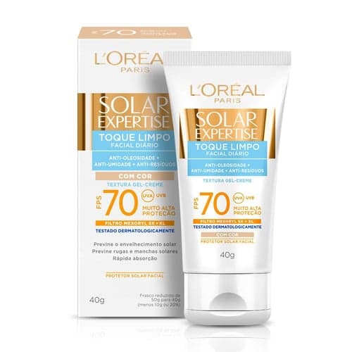 Imagem do produto Protetor Solar Facial L'oréal Expertise Toque Limpo Com Cor Fps70 Com 40G 40G