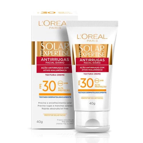 Imagem do produto Protetor Solar Facial L'Oréal Solar Expertise Antirrugas Fps 30 Creme 40G