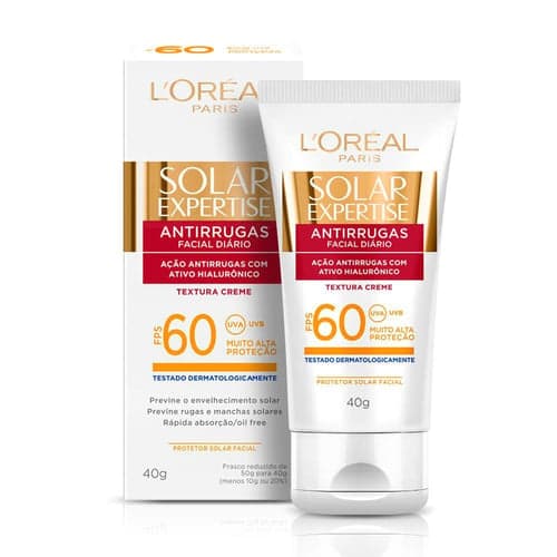 Imagem do produto Protetor Solar Facial L'Oréal Solar Expertise Antirrugas Fps 60 Creme 40G