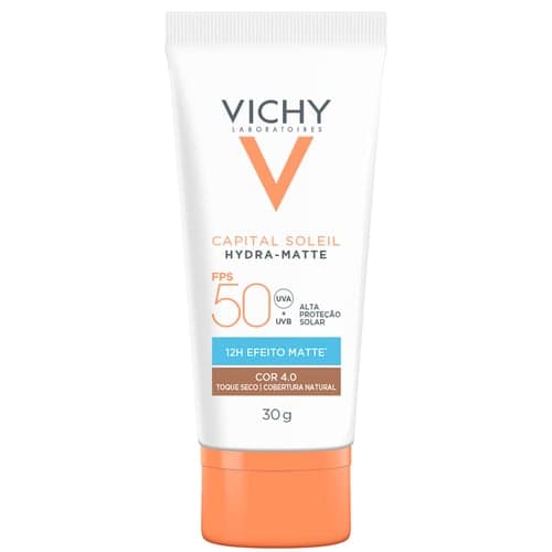 Imagem do produto Protetor Solar Facial Vichy Hydra Matte FPS50 Cor 4.0 30G