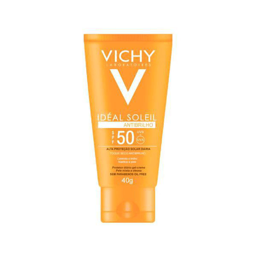 Protetor Solar Facial Vichy Idéal Soleil AntiBrilho FPS50 40G