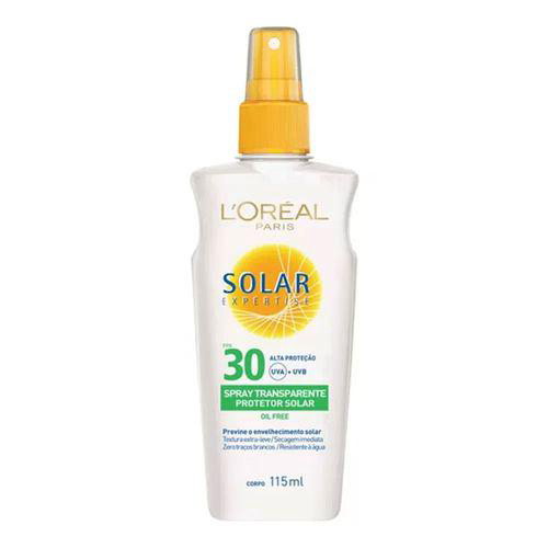 Imagem do produto Protetor Solar L'oréal Expertise Spray Transparente Fps 30 115Ml - Spray Fps 30 115Ml