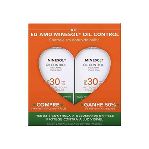 Imagem do produto Protetor Solar Minesol Oil Control Fps 30 Gel Creme Com 2 Unidades De 50G Cada + 50% De Desconto Na 2 Unidade