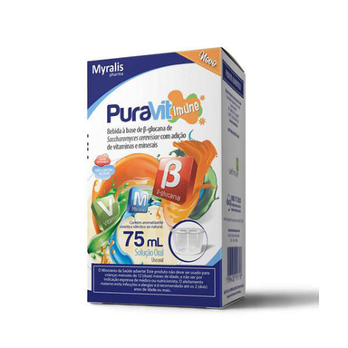 Imagem do produto Puravit Imune Solução Oral Sabor Morango Com 75 Ml