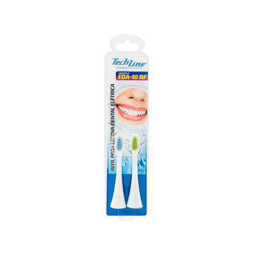 Imagem do produto Refil Para Escova Dental À Pilha Techline Eda10 Rf Com 2 Unidades