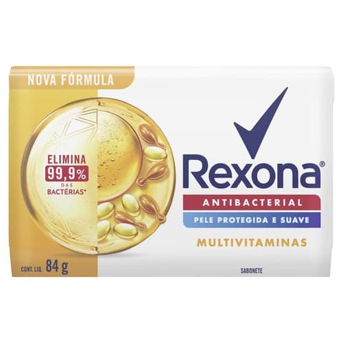 Imagem do produto Sabonete Barra Rexona Antibacterial Multivitaminas 84G Panvel Farmácias
