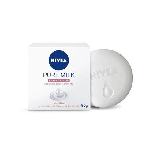 Imagem do produto Sabonete Em Barra Hidratante Nivea Pure Milk Sensitive 90G