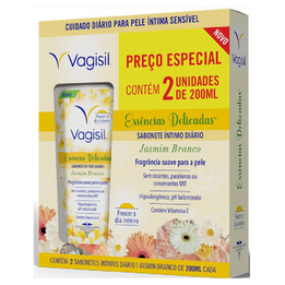 Imagem do produto Sabonete Intimo Vagisil Essências Delicadas Jasmim Branco 200Ml Com 2 Unidades Panvel Farmácias