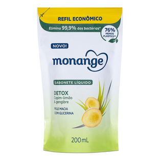 Imagem do produto Sabonete Líquido Monange Detox Refil 200Ml 200Ml