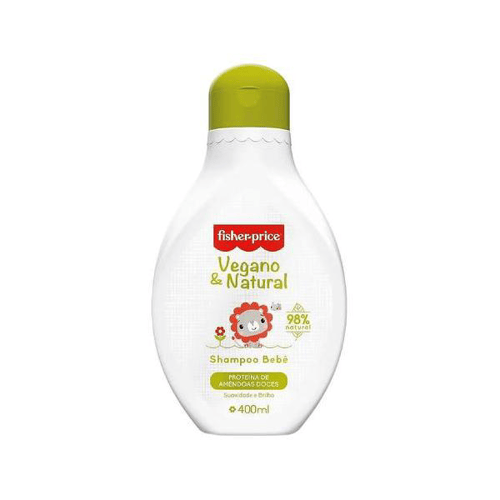 Imagem do produto Shampoo Bebê Vegano & Natural Fisher Price Amêndoas Doce 400Ml