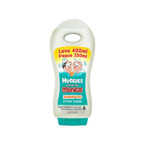 Shampoo Huggies Turma Da Mônica Extra Suave Pague 350Ml Leve 400Ml