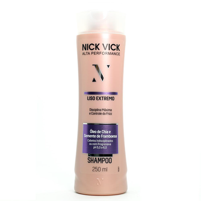 Imagem do produto Shampoo Nickvick Pos Liso Extremo Rasph Chia250ml