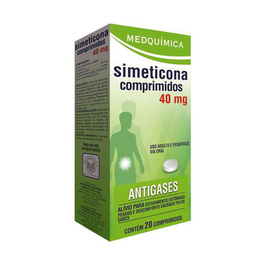 Imagem do produto Simeticona - 40 Mg 20 Comprimidos G Medquímica Genérico