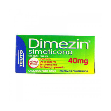 Simeticona - Dimezin 40 Mg Com 20 Comprimidos