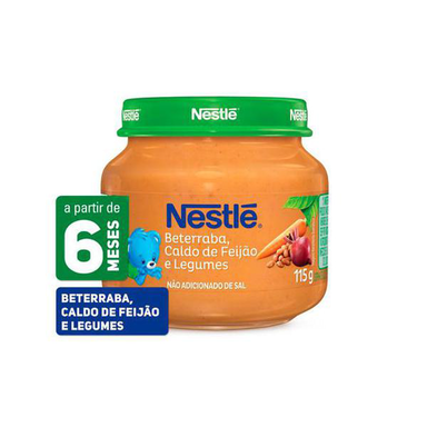 Imagem do produto Sopinha - De Beterraba, Caldo De Feijão E Legumes 115G Nestle Infantil Etapa 2
