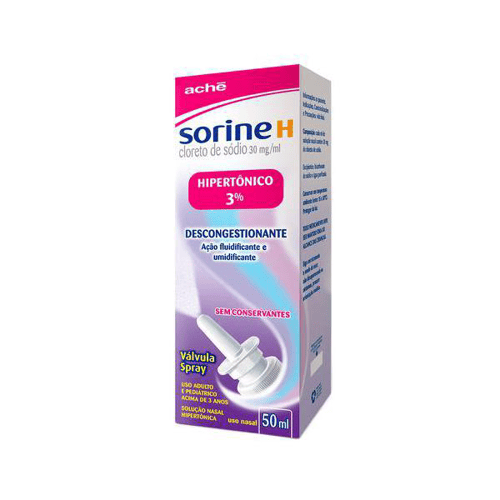 Sorine H Descongestionante 30Mg Solução Nasal Spray Hipertonico 50Ml