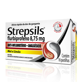 Imagem do produto Strepsils - Tratamento Garganta Limão E Mel 16 Pastilhas