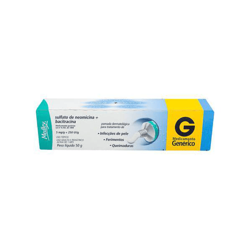 Imagem do produto Sulfato De Neomicina + Bacitracina Zíncica 5Mg/G + 250UI/G - 50G Medley Genérico