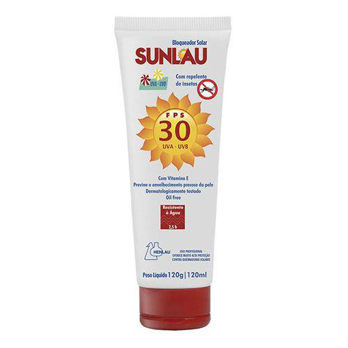 Imagem do produto Sunlau Protetor Solar Fps30 Com Icaridina Repelente De Insetos 120G