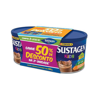 Imagem do produto Sustagen Kids Suplemento Alimentar Chocolate 380G Com 50% De Desconto Na Segunda Unidade