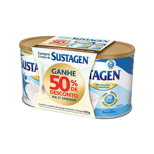 Imagem do produto Sustagen Kit 2 Suplemento Alimentar Nutricao E Energia Sabor Baunilha Com 50% Na Segunda Unidade