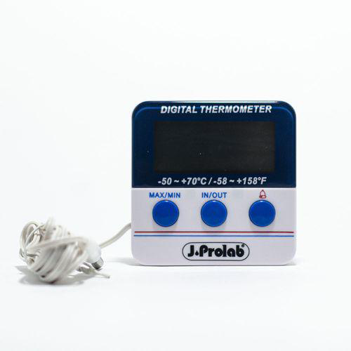 Imagem do produto Termômetro Digital Máxima E Mínima Com Cabo Com Alarme Jprolab