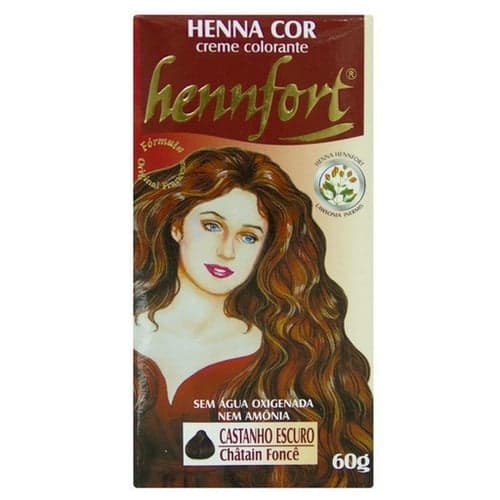 Imagem do produto Tintura Henna Creme Hennfort Castanho Escuro 60G