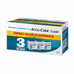 Tiras Reagentes Para Medição De Glicose - Accu-Chek Guide - 3 Caixas Com 50 Unidades Cada