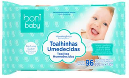 Imagem do produto Toalha Umedecida Boni Brasil Baby Com 96 Unidades