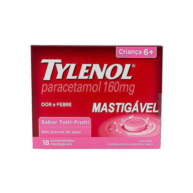 Tylenol 160Mg 18 Comprimidos Mastigáveis