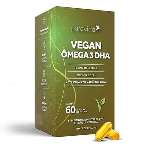 Imagem do produto Vegan Ômega 3 Dha 500Mg 60 Cápsulas Pura Vida