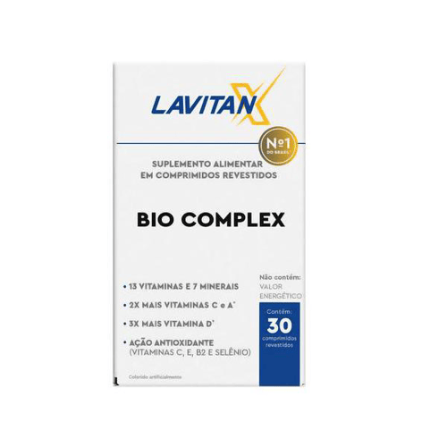 Imagem do produto Suplemento Alimentar Lavitan X Bio Complex 30 Comprimidos