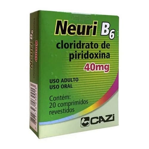 Imagem do produto Vitamina - B6 Neuri B6 40 Mg Com 20 Comprimidos